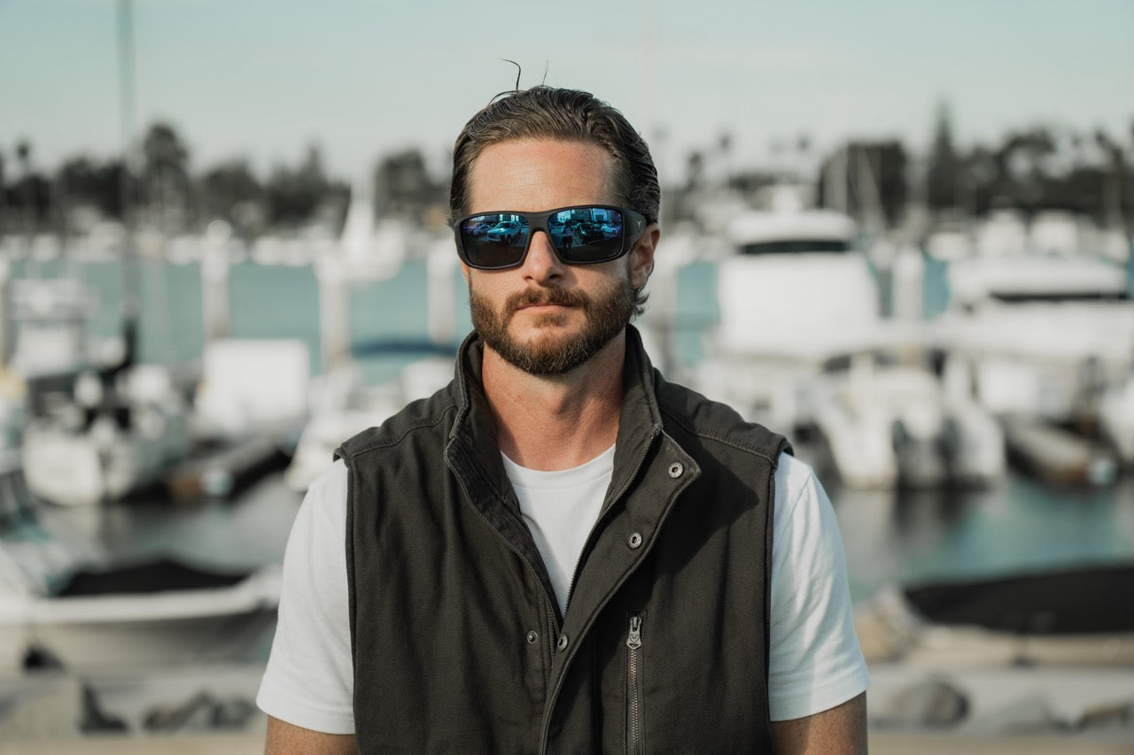 Kingfish Brown w. Blue Mirror